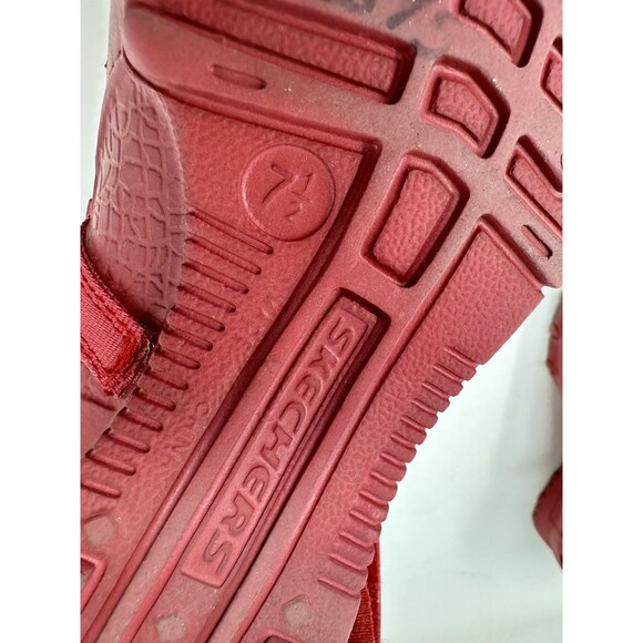 Skechers  Ladies Red Womens Sandals Comfort Foam Flats Summer Shoes UK‎ Size 7.5 - Picture 9 of 9